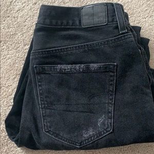 Black ripped Mom Jeans